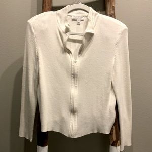 St. John White Knit Sweater